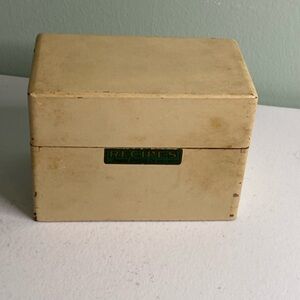 Vintage Imperial Methods Co Wood Recipe Box